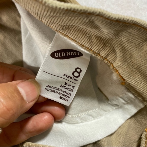 Old Navy Pants Women’s 8 Corduroy Pants light brown Flare boot Cut zip pockets - Picture 4 of 10